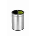 Round Recycle Trash Bin open top 5+5L Matt s/s