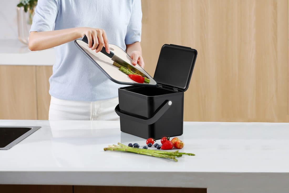 Countertop Trash Bin antibacterial 4L Black