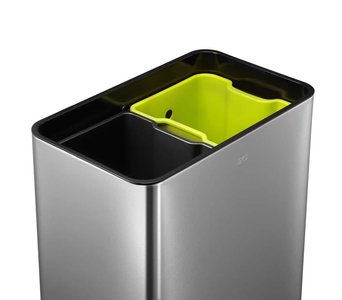 Mirage Recycle Sensor Bin 20+20L Matt s/s