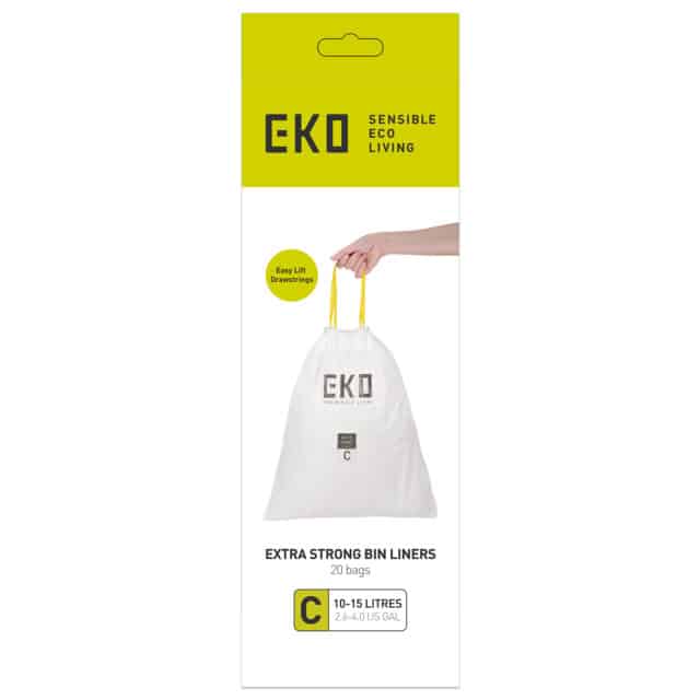 Drawstring Trash Bags Type C 10 15l White
