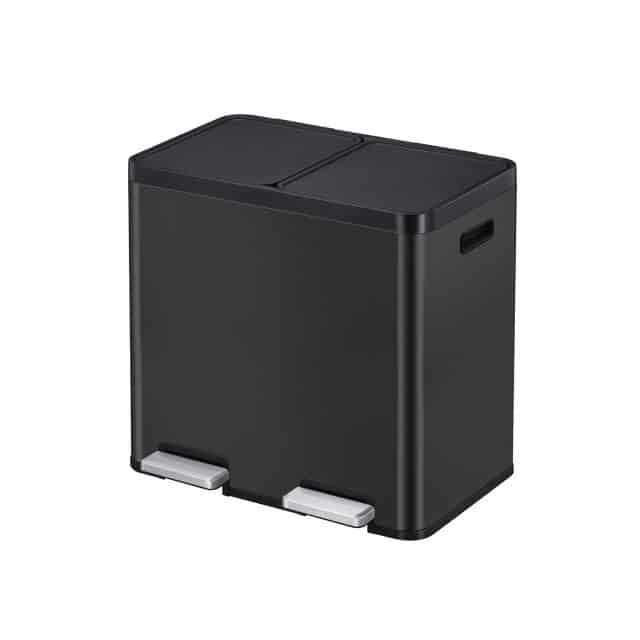 Essential Recycling Pedal Bin 22 22l Black