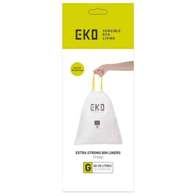 Drawstring Trash Bags Type G 50 90l White